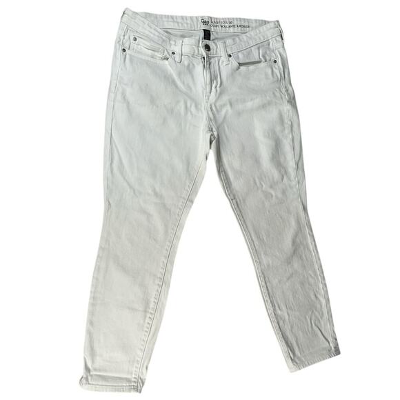Gap Skinny Roll Up 1969 Size 8/29 White Jean Pants Womens 99% Cotton 1% Spandex - Picture 2 of 10